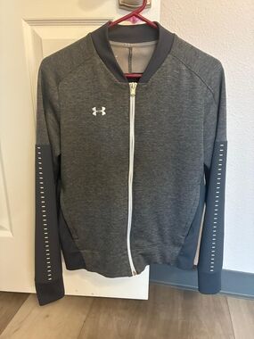 Under Armour Dark Gray Full-Zip Bomber Jacket